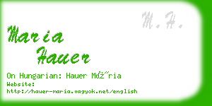 maria hauer business card